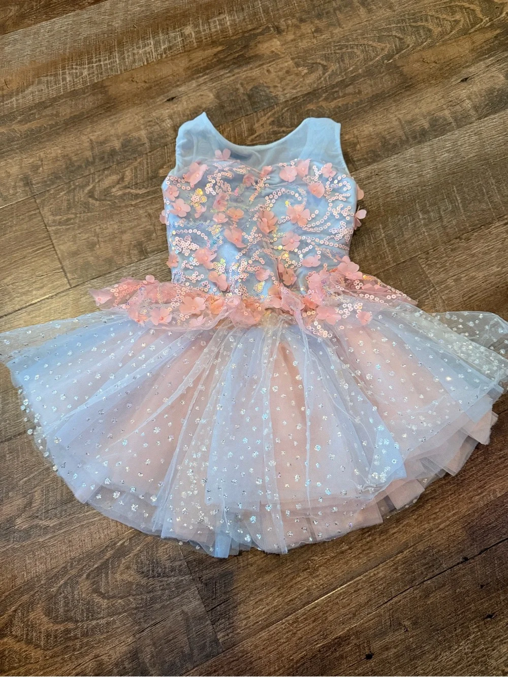 Weissman Girls Dance Costume Tutu Dress Sequin Floral Ballet Recital SC